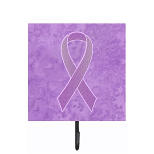 Micasa 4.25 W x 7 H In. Lavender Ribbon for All Cancer Awareness Leash or Key Holder MI754566 - main